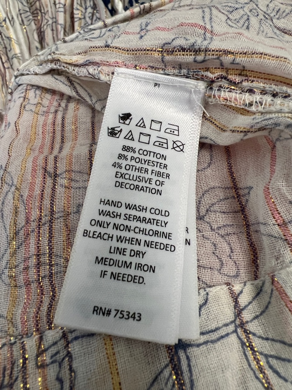 RACHEL Rachel Roy Boho Smocked Peasant Tunic - Size Medium - Cotton blend - Picture 9 of 9